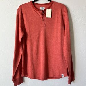 Men’s Lucky Brand Long Sleeve Tshirt Salmon Size Medium